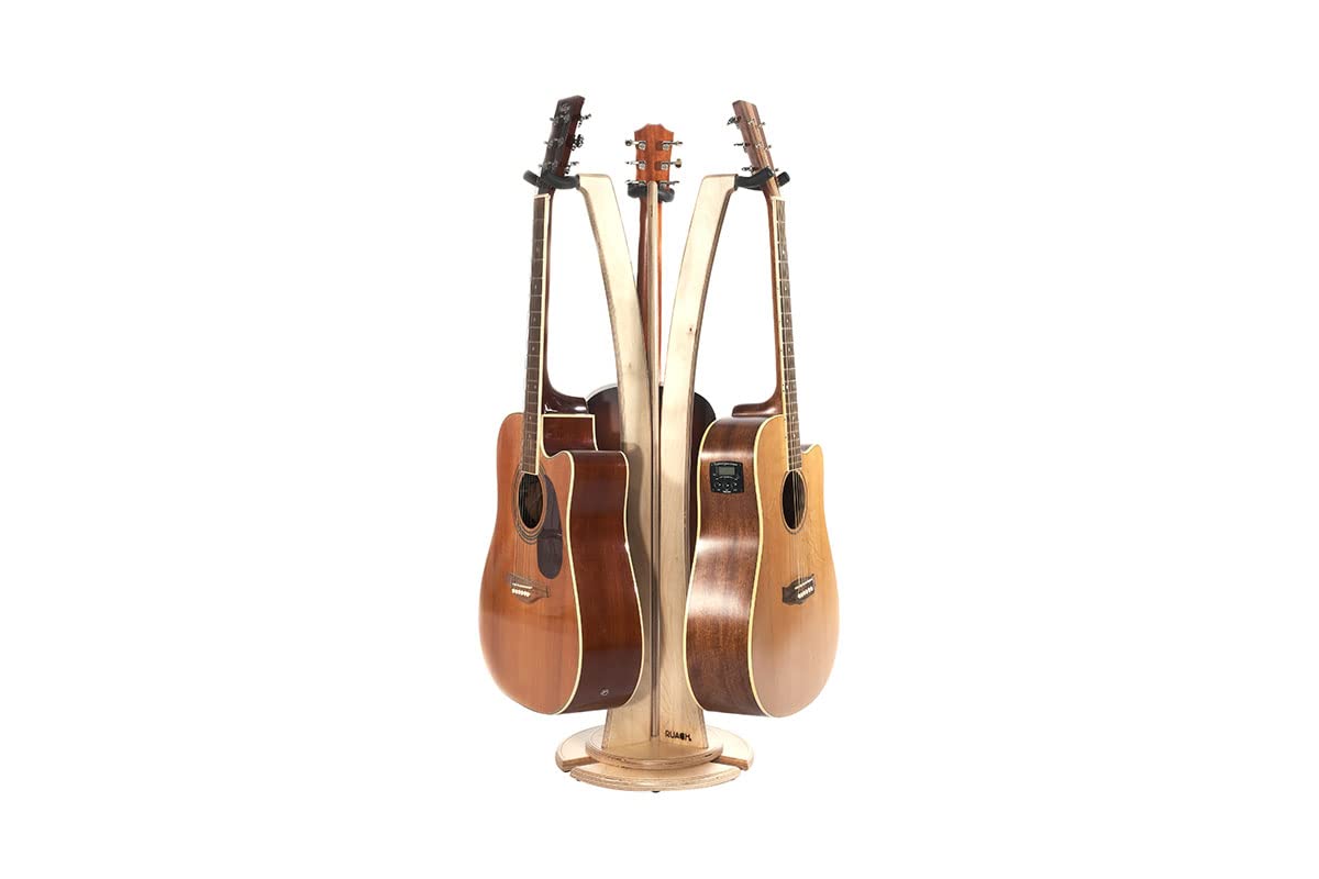 Ruach GS-1 Dreifacher Ständer für Akustik-/E-Gitarren, Birke