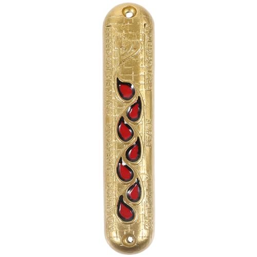VALICLUD - VALICLUD Mezuzah Religieuse Métallique Vintage Ornement Judaïque pour Porte Décoration Élégante avec Textes Sacrés pour Spirituelle Et Apaisement Familial