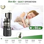 Slow Masticating Cold Press Juicer: Cold Pressed Juicer Machines For Vegetable And Fruit 200W, Matte Grey - Image 5