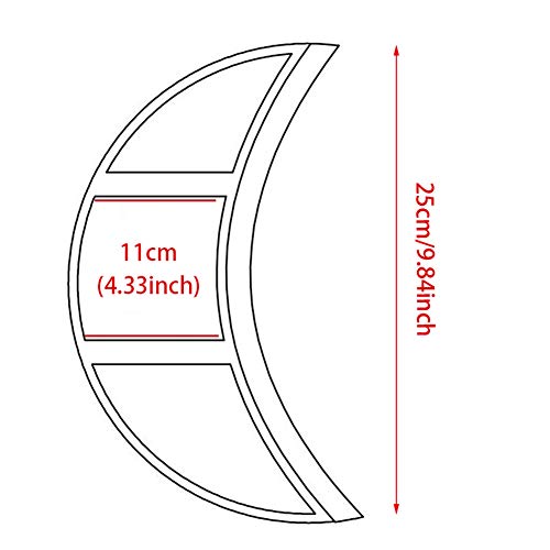 Calidaka 2Pcs Moon Shelves Crescent Moon Shelf Wall Mounted Wooden Crystal Moon Floating Shelves Hanging Storage Disaplay Shelf Moon Wall Decor For Living Room Bedroom Bathroom Kitchen #TOP1