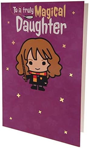 Official Harry Potter Daughter Birthday Card - Hermione With Wand Card, To A truly Magical Dauhter