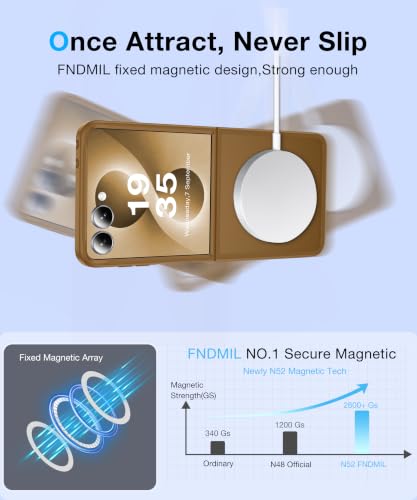 Image of NO.1 Magnetic for Samsung Galaxy Z Flip 8 Case with MagSafe | [Military Grade Drop Tested][Translucent Matte][Anti-Fingerprint] Soft Silicone Bumper for Samsung Flip 8 Case Slim,Coffee