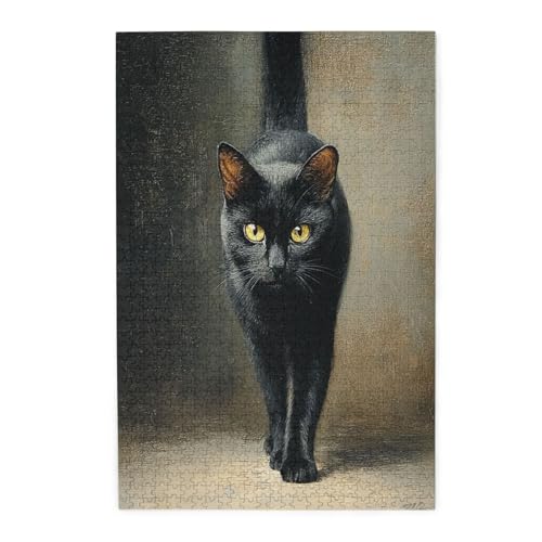 BEAROWL 1000 Pieces Wooden Puzzles for Adults, Portrait of A