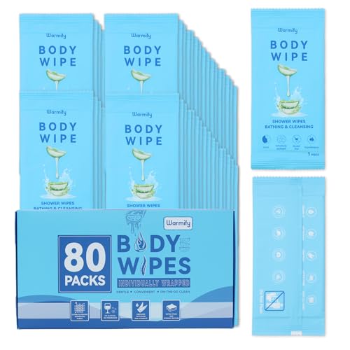 80 Pcs Large Individually Wrapped Body Wipes