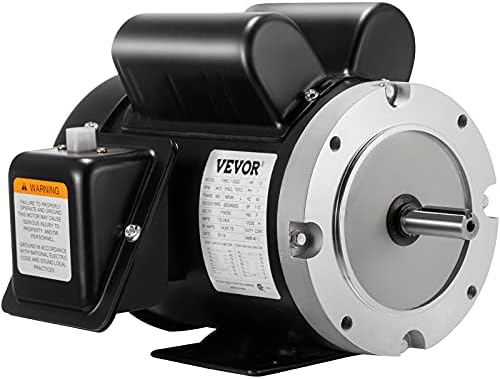 Mophorn 1.5HP Electric Motor, 3450rpm Reversible Single Phase 56C Frame Air Compressor Motor 5/8" Shaft Diameter Electric Compressor Motor for Agricultural Machinery General Equipment, 115/230VAC