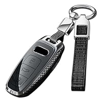 OATSBASF Coque De Protection Pour Clé De Voiture Audi - Pour A6L A6 A7 A8 Q7 Q8 E-Tron 2019 2020 - En Silicone TPU (Noir