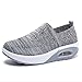 Produktbild Orthopädische Schuhe Damen Air Cushion Schuhe Luftkissen Lässige Slip on Walkingschuhe Sandalen Jogging Laufs Sportschuhe Sommer Waschbare Orthopädische Rutsche,Grau,37 EU