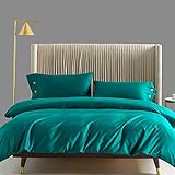 Photo Gallery w&x 100% egiziano cotone tinta unita copripiumino,lussuoso super morbido copri piumino con cerniera,livello dell hotel premium traspirante copri piumino-verde scuro 150x200cm(59x79inch) Photo Gallery w&x 100% egiziano cotone tinta unita copripiumino,lussuoso super morbido copri piumino con cerniera,livello dell hotel premium traspirante copri piumino-verde scuro 150x200cm(59x79inch)