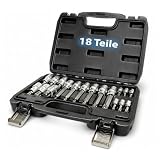 BITUXX&reg; Nussatz 18 Teilig Torx Nuss Set Vielzahn Innensechskant Bit Steckn&uuml;sse Torx N&uuml;sse Werkzeug Set 1/2 1/4 Zoll