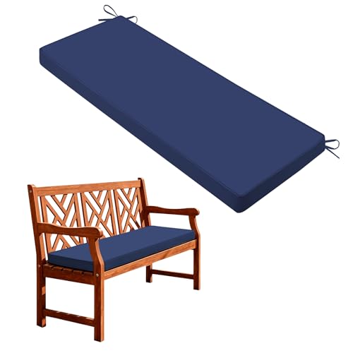 MuaMelop Outdoor Bench Cushion Pad, Patio Bench Cushion 48"x18", Navy Blue