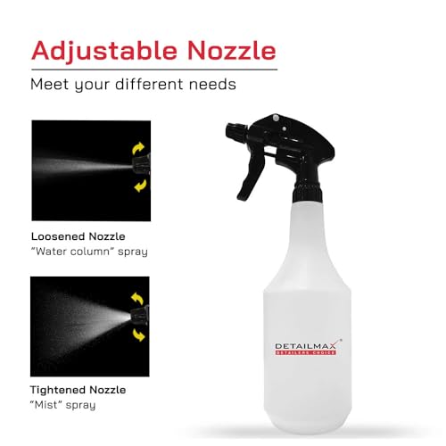 Image of Spray Bottle 1 Litre Chemical Resistant Canyon Tip Heavy Duty Empty Container Bottles Polypropylene sprayer Long Lasting Quality Mist and Jet Spray for Multipurpose use Car Detailing (1)