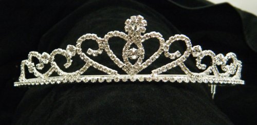 Heart Design Hair Tiara for Weddings, Proms, Quinceanera or pageants KC6103548