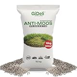 GiDeli Anti-Moss 15 kg - Rasendünger Frühjahr, der die Notwendigen Makronährstoffe Liefert - Dünger zur Unterstützung des Regenerationsprozesses- Grasdünger das Gras verdichten