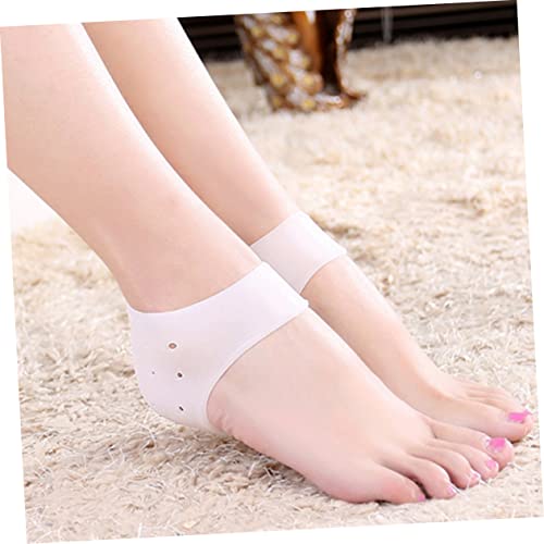 Healeved 1 Par De Palmilhas Protetoras De Calcanhar De Silicone Para Fascite Plantar Meias De Silico