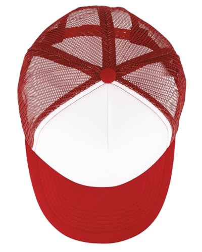 Image of Gelante 12 Pcs Sublimation Blank Trucker Hats - 5 Panel Mesh Snapback Baseball Cap Bulk