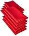 LA Linen 10-Pack Polyester Poplin Napkins, 18 by 18-Inch, Red