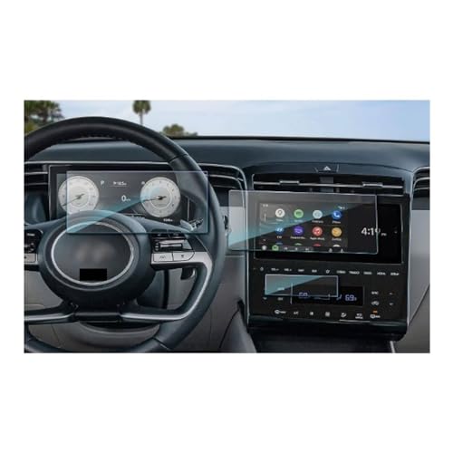 Protection écran pour Hyundai Tucson NX4 2021-2023 : Verre trempé 9H anti-rayures pour GPS