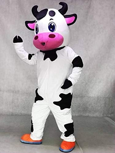 Cute Blue Eyes Cow Mascot Costume Halloween Costume Party school mascots