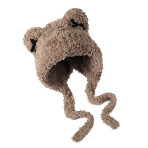 Oreilles de chaton surdimensionnées sur bonnet de ski en fourrure pour le froid