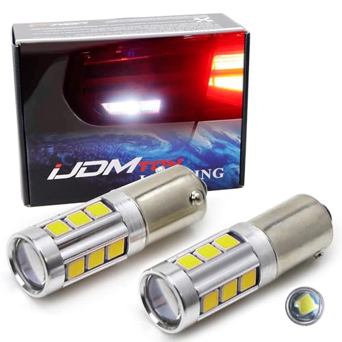 iJDMTOY 360 Degrees Xenon White 13-SMD H21W Replacement Bulbs Compatible With 2016-2018 LCI BMW F30 3 Series Backup Reverse Lights ONLY