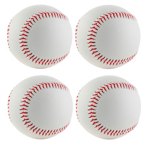 TOATELU Pelotas de Béisbol: Juego de 4 Pelotas de Béisbol para Jóvenes/Adultos, Baseball Ball Pelotas de Béisbol Profesionales 9" para Adultos y Jóvenes, Juegos de Béisbol Profesionales