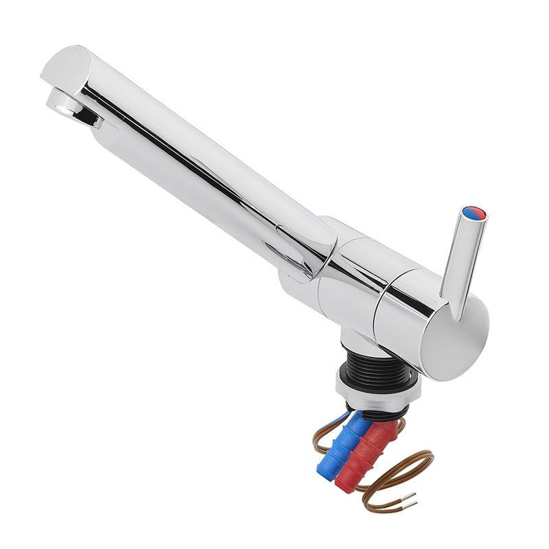 Miscelatore MARVIX 12V Per Acqua Calda E Fredda – Beccuccio Pieghevole 160 Mm Per Camper E Barche