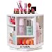 ECVISION Makeup Organizer Large Capacity 360°Rotating Acrylic Cosmetics Storage/Revolving Makeup Organizer/Cosmetics Storage Case (White)