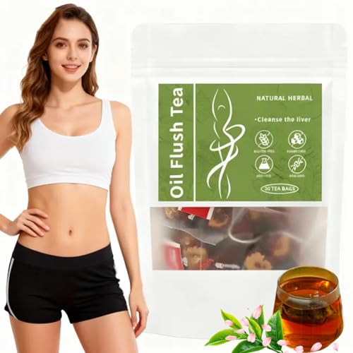 Liver Detox Herbal Tea Oil Flush Tea Oil Reducing Tea Cassia Seed Lotus Leaf Winter Melon Orange Peel and Easy Brewing (30PC)