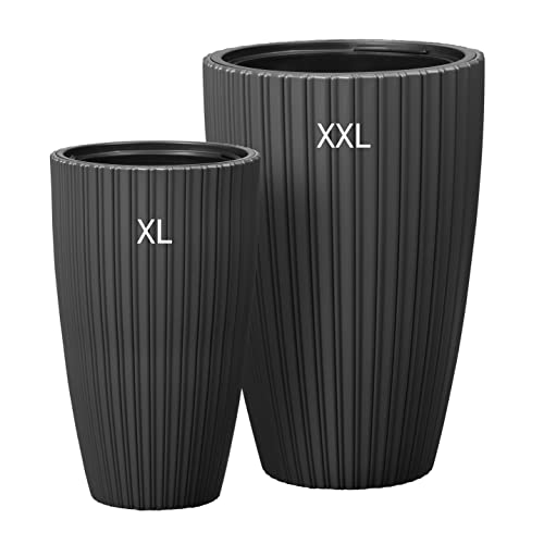 MELTOM Blumenkübel mit Herausnehmbaren Einsatz Pflanzkübel Rund...