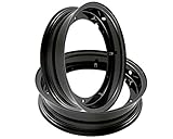  2EXTREME 2x Felge Schwarz 2.10-10 für 3.00 u 3.50-10 Zoll kompatibel für Vespa PK PX ET3 V 50 N