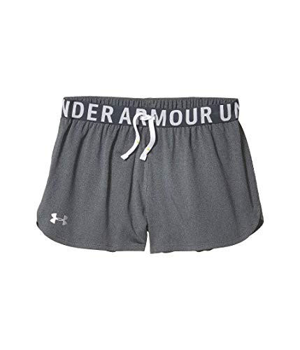 image for Under Armour Girls' Play Up Solid Workout Gym Shorts , Pitch Gray Ligh