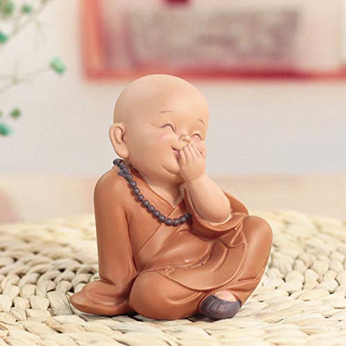 Décor à la maison zen avec la statuette moine Kungfu pour auto
