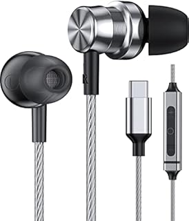 BENEWY USB C Headphones for Samsung S24 S23 S22 S21 S20 A53 A54 USB C Earphones with Microphone Bass Stereo Noise Isolating in-Ear Type C Earphones Wired Earbuds for iPhone 15 Pro Max iPad Pro Air 5 4