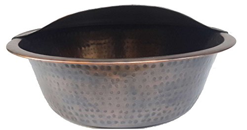 Egypt gift shops Foot Bath Wash Pedicure Spa Massage Antique Patina Handmade Bowl