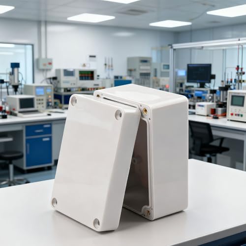 Lecreatekit Boîte de jonction étanche IP65 en plastique ABS 100 x 68 x 50 mm Boîtier de câble extérieur avec vis de fixation pour la protection du câblage Blanc