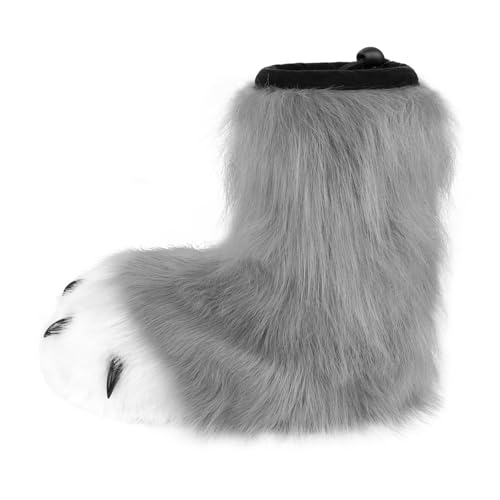 hbbhml pelzige Pfote Hausschuhe Tier klaue Neuheit Cosplay Kostüm Zubehör lustige Geschenke für Halloween Weihnachten