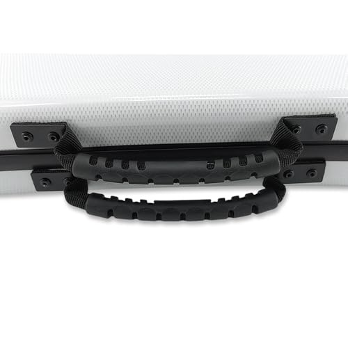 yinfente Carbon Fiber Upright Bass Bow Case For Geman French Double Bass Bow Hold 2pcs Bows Hard Bow Case White - Thumbnail 3