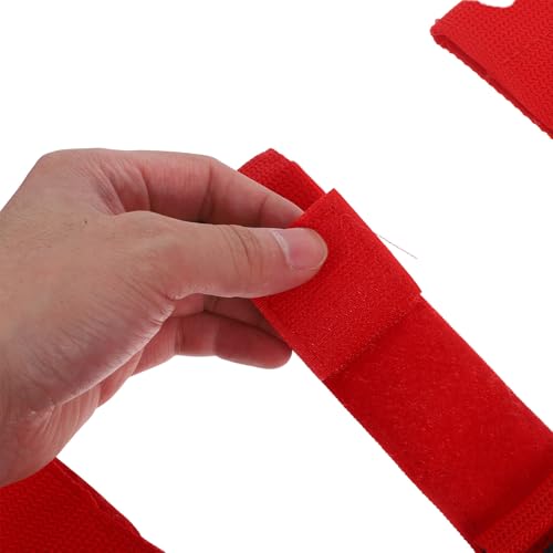 Soporte para extintor ibasenice contra vibraciones en el coche con banda de nylon rojo 3