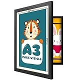 Ciscle Kids Art Frames - A3 Fillable Front Opening Photo Frames for 100 Pictures, Ideal for Children's Drawings, School, Home or Office (Black)