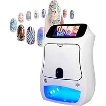 Nail Art Printer Machine,w/Touch Screen Display,3D Digital Nail Printer Manicure Salon Set w/Nail Printer Machine/Pack of Nail Polish&Nail Dryer,Mobile Nail Printing Machine