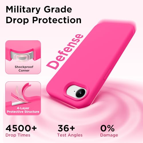 Image of GolbinBox Magnetic for iPhone 17e /16e Case, Silicone Cover, Hot Pink