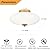 Badiegh Mid-Century Modern Flush Mount Ceiling Light,LED Gold Light Fixture with Glass Shade,4000K Vintage Hallway Close to Ceiling Lamp for Entryway Kitchen Bedroom (11.8 Inch Not Dimmable)