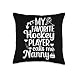 Hockey Nanny Grandma Proud Nanny Of A Hockey Player Throw Pillow