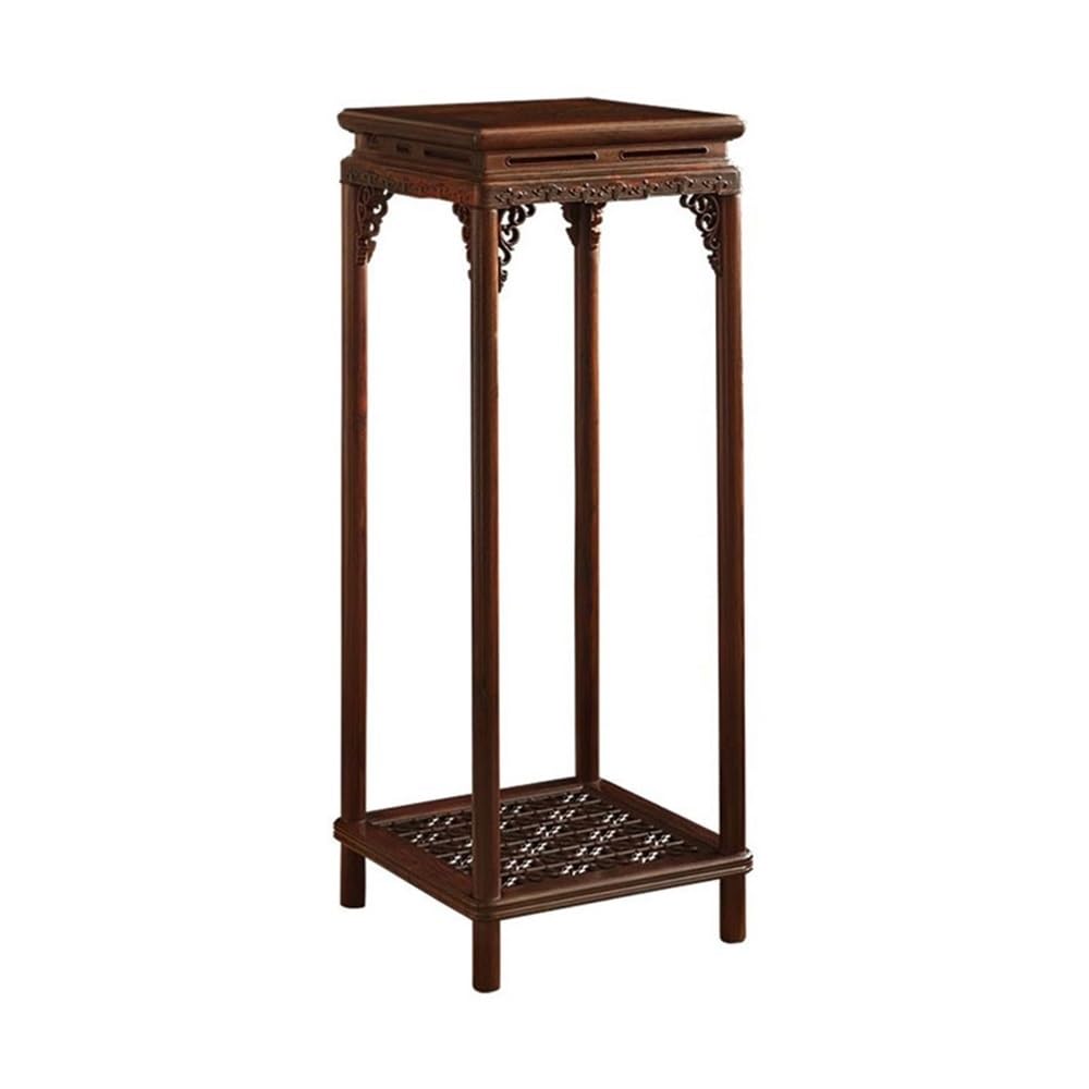ZENY896V Home Living Room Classical Redwood Furniture, Red Sour Branch Wood Balcony Flowerpot Base Decor