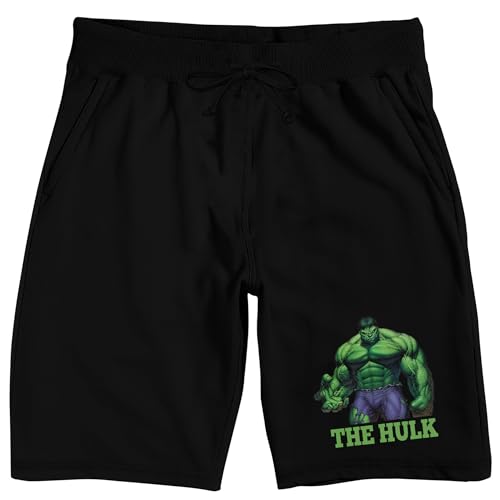 Marvel Universe Publishing Art Archive The Hulk Men's Black Sleep Pajama Shorts