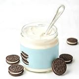 Cookies and Cream Butter Spread, Chocolate Cocoa Cookie Pieces, For Pancakes Waffles Toast Sandwich, Snack Snacking Food Gift Treat, 1 BG Jar, 13oz