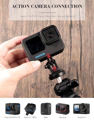 Lammcou Trípode Go Pro, Flexible Octopus Gorrila Pod y Montaje para Go Pro, Compatible con GoPro Hero Hero 12 11 10 9 Insta-360 X3 G3 Bendy Tripod Accesorio para Video Vlogging - imagen 9