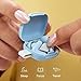 Alpine Silence Earplugs for Sleep, Focus & Travel - V-Shape Snug Fit & Soft Oval Tips – 4 Sizes XS/S/M/L - Comfortable, Reusable Hearing Protection - 22dB – Blue