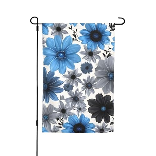 Drapeau de jardin avec imprimé de fleurs de dahlia - Décoration d'extérieur pour patio, porche ou pelouse