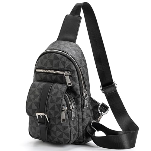 Image of Crossbody Sling Bag for Women & Men | Trendy Checkered, Fanny Pack, Waist Bag, Travel, Festival & Daily Commute